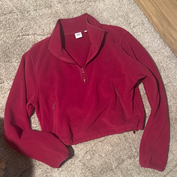 TNA Vibrant Red Fleece Pullover - Picture 1 of 4